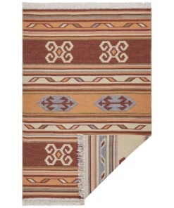 Kelim vloerkleed Tansa - meerkleurig - overzicht boven, thumbnail Kelim vloerkleed Tansa - meerkleurig - overzicht boven, thumbnail