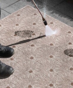 Binnen & buiten vloerkleed Paauw - lichtbruin/crème - close up materiaal, thumbnail Binnen & buiten vloerkleed Paauw - lichtbruin/crème - close up materiaal, thumbnail