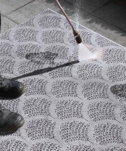 Binnen & buiten vloerkleed Forest - zilver/grijs - close up materiaal, thumbnail Binnen & buiten vloerkleed Forest - zilver/grijs - close up materiaal, thumbnail