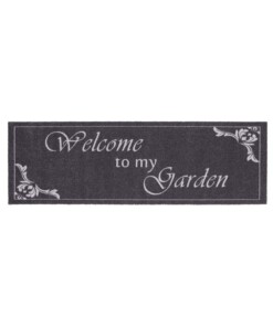 Loper "Welcome to my Garden" - grijs - overzicht boven, thumbnail