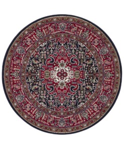 Klassiek vloerkleed rond Medaillion - zwart/rood - overzicht boven, thumbnail Klassiek vloerkleed rond Medaillion - zwart/rood - overzicht boven, thumbnail