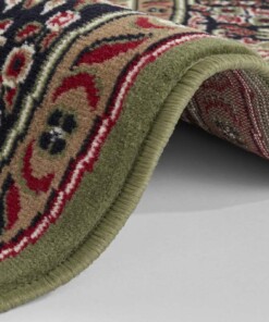 Klassiek vloerkleed rond Medaillion - groen - close up rol, thumbnail
