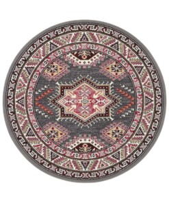 Klassiek vloerkleed rond Saricha Belutsch - donkergrijs - overzicht boven, thumbnail Klassiek vloerkleed rond Saricha Belutsch - donkergrijs - overzicht boven, thumbnail