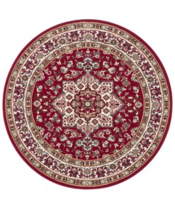 Perzisch tapijt rond Parun Täbriz - rood - overzicht boven