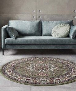 Perzisch tapijt rond Parun Täbriz - groen - sfeer, thumbnail