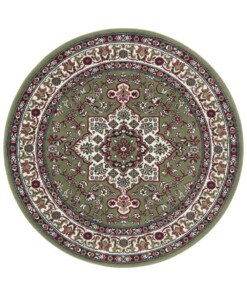 Perzisch tapijt rond Parun Täbriz - groen - overzicht boven