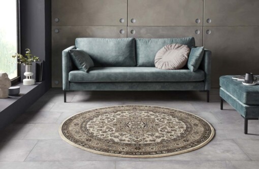 Perzisch tapijt rond Parun Täbriz - beige - sfeer