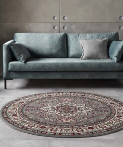 Perzisch tapijt rond Parun Täbriz - grijs/rood - sfeer, thumbnail