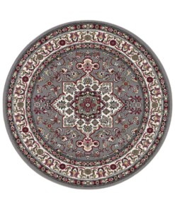 Perzisch tapijt rond Parun Täbriz - grijs/rood - overzicht boven