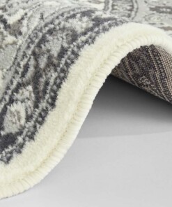 Perzisch tapijt rond Parun Täbriz - crème/grijs - close up rol, thumbnail Perzisch tapijt rond Parun Täbriz - crème/grijs - close up rol, thumbnail