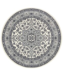 Perzisch tapijt rond Parun Täbriz - crème/grijs - overzicht boven