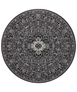 Klassiek vloerkleed rond Medaillion - donkergrijs - overzicht boven, thumbnail Klassiek vloerkleed rond Medaillion - donkergrijs - overzicht boven, thumbnail