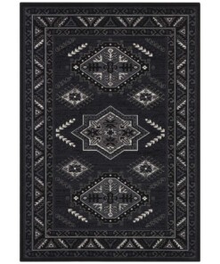 Klassiek vloerkleed Saricha Belutsch - zwart - overzicht boven, thumbnail Klassiek vloerkleed Saricha Belutsch - zwart - overzicht boven, thumbnail