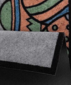 Deurmat Happy Easter Wasbaar 30°C - grijs - close up, thumbnail