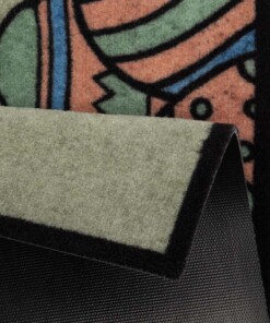 Deurmat Happy Easter Wasbaar 30°C - groen - close up, thumbnail