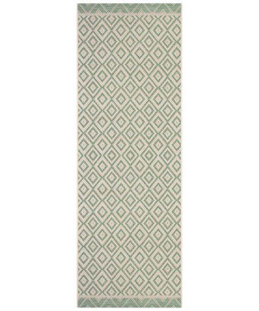 Binnen & buiten Loper Capri- groen/crème - overzicht boven