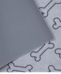 Deurmat bones Wasbaar 30°C - lichtgrijs - close up, thumbnail