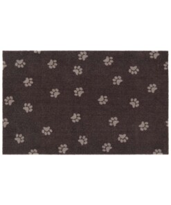 Deurmat Paws Prints Wasbaar 30°C - bruin - overzicht boven, thumbnail