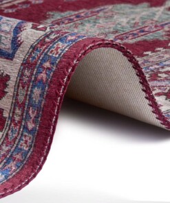 Oosters vloerkleed Bedri Kazak - rood/multi - close up rol, thumbnail Oosters vloerkleed Bedri Kazak - rood/multi - close up rol, thumbnail