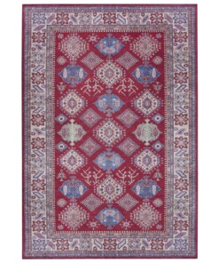 Oosters vloerkleed Bedri Kazak - rood/multi - overzicht boven, thumbnail Oosters vloerkleed Bedri Kazak - rood/multi - overzicht boven, thumbnail