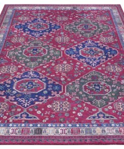 Oosters vloerkleed Tuan Belutsch - wijnrood - overzicht schuin, thumbnail Oosters vloerkleed Tuan Belutsch - wijnrood - overzicht schuin, thumbnail