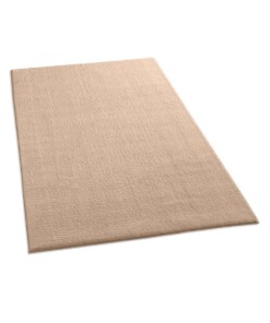 Zacht vloerkleed Loft - beige - wasbaar 30°C - overzicht schuin