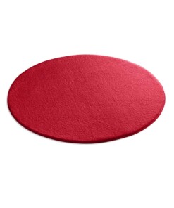 Zacht rond vloerkleed Loft - rood - wasbaar 30°C - overzicht schuin