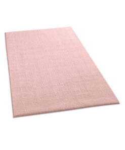 Zacht vloerkleed Loft - roze - wasbaar 30°C - overzicht schuin