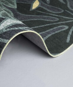 Rond vloerkleed - Urban Jungle - groen - close up rol, thumbnail Rond vloerkleed - Urban Jungle - groen - close up rol, thumbnail