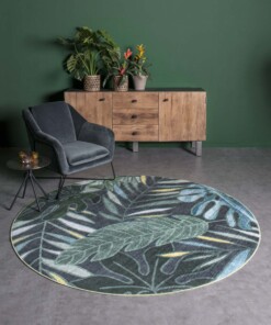 Rond vloerkleed - Urban Jungle - groen - sfeer