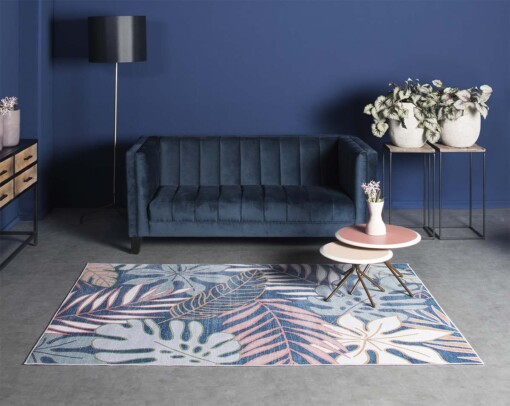 Vloerkleed - Urban Jungle - blauw - sfeer
