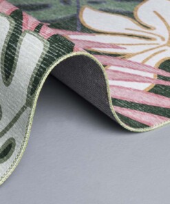 Vloerkleed - Urban Jungle - groen - close up rol, thumbnail