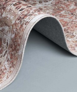 Vintage vloerkleed - Nostalgia No.3 - oranje - close up rol, thumbnail