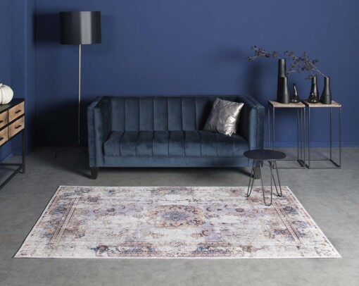 Vintage vloerkleed - Nostalgia No.4 - paars/blauw - sfeer