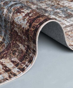 Vintage vloerkleed - Nostalgia No.7 - roestbruin - close up rol, thumbnail Vintage vloerkleed - Nostalgia No.7 - roestbruin - close up rol, thumbnail