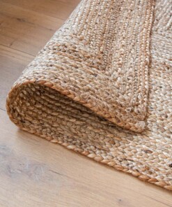 Jute vloerkleed - Boho & me - naturel - close up vouw