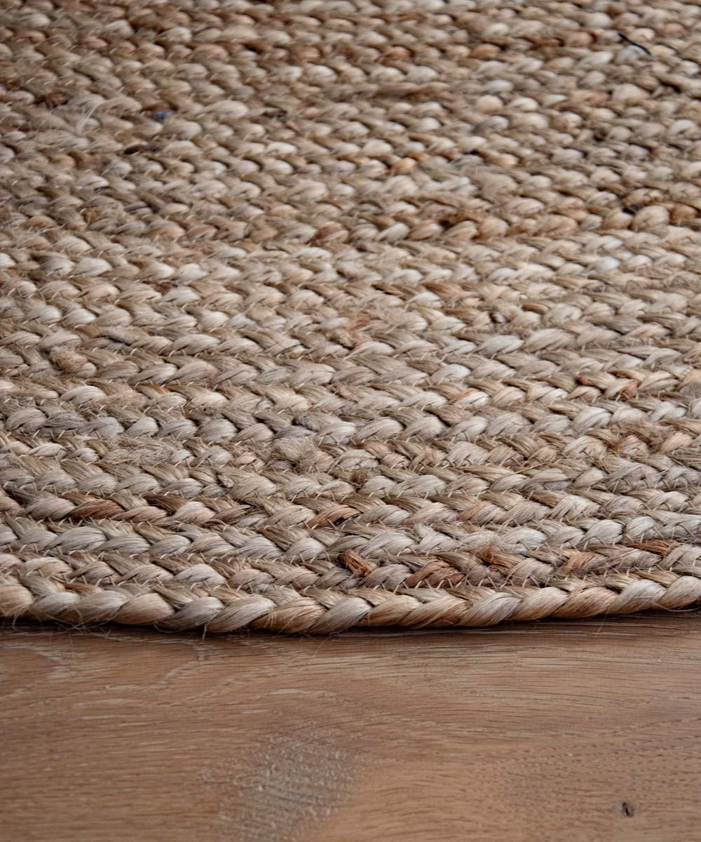 fax houten Handelsmerk Jute vloerkleed rond - Boho & me - naturel | Tapeso