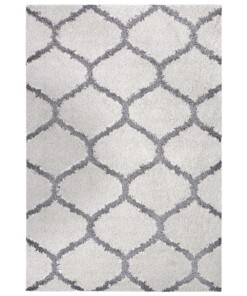 Hoogpolig vloerkleed Sultan - crème/donkergrijs - overzicht boven, thumbnail