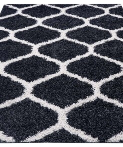 Hoogpolig vloerkleed Sultan - zwart/crème - overzicht schuin, thumbnail Hoogpolig vloerkleed Sultan - zwart/crème - overzicht schuin, thumbnail