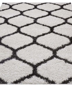 Hoogpolig vloerkleed Sultan - crème/zwart - overzicht schuin, thumbnail Hoogpolig vloerkleed Sultan - crème/zwart - overzicht schuin, thumbnail