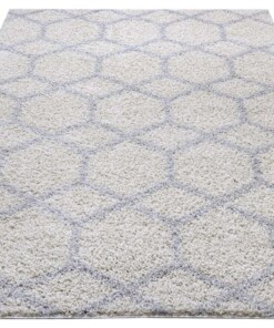 Hoogpolig vloerkleed Cubical - crème/lichtgrijs - overzicht schuin, thumbnail Hoogpolig vloerkleed Cubical - crème/lichtgrijs - overzicht schuin, thumbnail