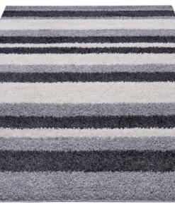 Hoogpolig vloerkleed strepen Quarry - donkergrijs/zwart - overzicht schuin, thumbnail Hoogpolig vloerkleed strepen Quarry - donkergrijs/zwart - overzicht schuin, thumbnail