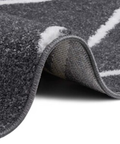 Modern vloerkleed ruiten Arden - donkergrijs - close up, thumbnail Modern vloerkleed ruiten Arden - donkergrijs - close up, thumbnail