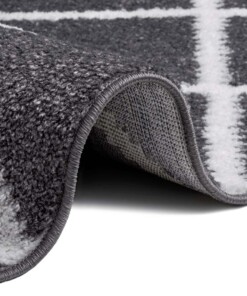 Modern vloerkleed ruiten Capri - donkergrijs - close up, thumbnail Modern vloerkleed ruiten Capri - donkergrijs - close up, thumbnail