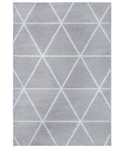 Modern vloerkleed ruiten Tres - lichtgrijs - overzicht boven, thumbnail