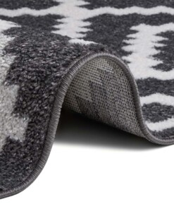 Modern vloerkleed ruiten Aztec - donkergrijs - close up, thumbnail Modern vloerkleed ruiten Aztec - donkergrijs - close up, thumbnail