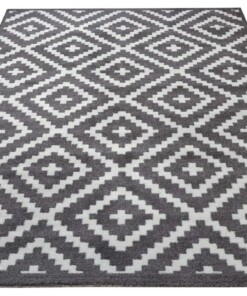 Modern vloerkleed ruiten Aztec - donkergrijs - overzicht schuin, thumbnail Modern vloerkleed ruiten Aztec - donkergrijs - overzicht schuin, thumbnail