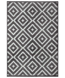 Modern vloerkleed ruiten Aztec - donkergrijs - overzicht boven, thumbnail Modern vloerkleed ruiten Aztec - donkergrijs - overzicht boven, thumbnail