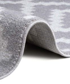 Modern vloerkleed ruiten Aztec - lichtgrijs - close up, thumbnail