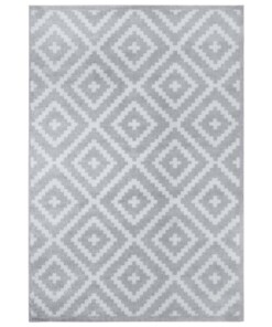 Modern vloerkleed ruiten Aztec - lichtgrijs - overzicht boven, thumbnail